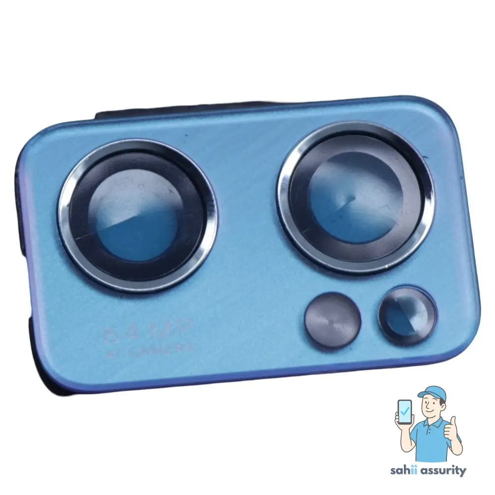 Camera Lens Glass with Frame for Oppo Reno7 5G Blue